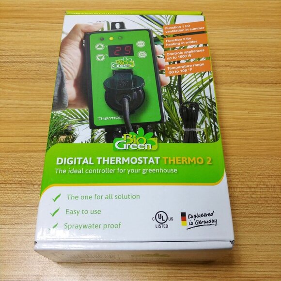NEW Bio Green Thermo 2 Digital Greenhouse Thermostat Controller Winter/summer - Picture 1 of 2